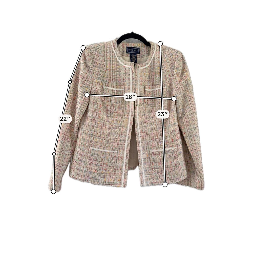 Pastel Jacket By Laura Scott Size 6 Petite - Picture 5 of 5